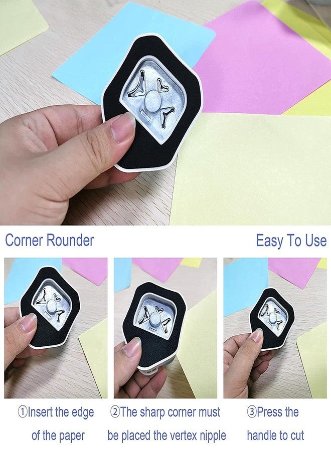HOUSE HATCH 3-in-1 Paper Corner Rounder Punch (R4mm, R7mm, R10mm) MultiPurpose Craft Punch, Envelope Board & Hole Puncher for Laminate, Photos, Card Making, and Scrapbooking Pack of 1 Blue - Image 5